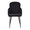 Dahlia dining chair in Black Metal, Black Velvet, Gold Metal, front view, featuring velvet design and metal design