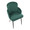 Dahlia Contemporary Dining Chair in Black Metal and Green Velvet with Gold Accent- Set of 2 — lifestyle photo 1