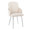Dahlia dining chair in Cream Fabric, Chrome, product view, featuring faux leather design and leather design
