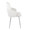 Dahlia Contemporary Dining Chair in Chrome Metal and Cream Velvet with Gold Accent- Set of 2 — side view