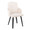 Dahlia dining chair in Black Wood, Cream Fabric, Chrome Metal, product view, featuring wood frame