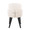 Dahlia dining chair in Black Wood, Cream Fabric, Chrome Metal, back view, featuring wood frame