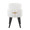 Dahlia dining chair in Black Wood, Cream Velvet, Gold Metal, back view, featuring wood frame