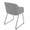 Daniella Contemporary Dining/Accent Chair in Light Grey- Set of 2 — rear three-quarter view