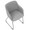 Daniella Contemporary Dining/Accent Chair in Light Grey- Set of 2 — lifestyle photo 1