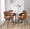 Fabrico Mid-Century Modern Accent/Dining Chair in Black Metal and Camel Faux Leather- Set of 2 — lifestyle photo 3