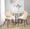Fabrizzi dining chair in Black Metal, Cream PU, featuring upholstered seat and open back