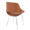 Fabrico Mid-Century Modern Accent/Dining Chair in Chrome Metal and Camel Faux Leather- Set of 2 — rear three-quarter view