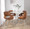 Fabrico Mid-Century Modern Accent/Dining Chair in Chrome Metal and Camel Faux Leather- Set of 2 — lifestyle photo 2
