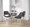 Fabrizzi dining chair in Chrome Metal, Grey PU, featuring upholstered seat and open back