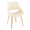 Fabrizzi dining chair in Natural Wood, Cream PU, product view, featuring upholstered seat and wood frame