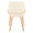 Fabrizzi dining chair in Natural Wood, Cream PU, back view, featuring upholstered seat and wood frame