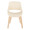Fabrizzi dining chair in Natural Wood, Cream PU, front view, featuring upholstered seat and wood frame