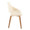 Fabrico Mid-Century Modern Accent/Dining Chair in Zebra Wood and Cream Faux Leather- Set of 2 — side view