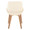 Fabrico Mid-Century Modern Accent/Dining Chair in Zebra Wood and Cream Faux Leather- Set of 2 — back view