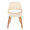 Fabrico Mid-Century Modern Accent/Dining Chair in Zebra Wood and Cream Faux Leather- Set of 2 — front view