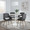 Fabrico Contemporary Accent Chair in Antique Copper Metal and Grey Faux Leather- Set of 2 — lifestyle photo 2