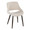 Fabrizzi dining chair in Dark Walnut Wood, Cream Fabric, product view, featuring wood frame