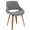 Fabrico Mid-Century Modern Dining/Accent Chair in Walnut and Grey Noise Fabric- Set of 2 — product view