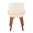 Fabrizzi accent chair in Walnut Wood, Cream PU, back view, featuring wood frame