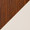 Fabrizzi accent chair in Walnut Wood, Cream PU, upholstery or finish swatch