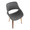 Fabrico Mid-Century Modern Dining/Accent Chair in Walnut and Grey Faux Leather- Set of 2 — lifestyle photo 1