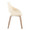 Fabrico Mid-Century Modern Dining/Accent Chair in Whitewashed Wood and Cream Faux Leather- Set of 2 — side view