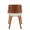Fabrizzi Mid-Century Modern Dining/Accent Chair in Walnut and Cream Fabric — back view