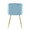 Fran Contemporary Chair in Gold Steel and Light Blue Velvet- Set of 2 — back view