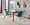 Fran Contemporary Chair in Gold Metal and Sage Green Velvet- Set of 2 — lifestyle photo 6