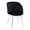 Fran Contemporary Chair in Chrome and Black Velvet- Set of 2 — product view