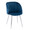 Fran Contemporary Chair in Chrome and Blue Velvet- Set of 2 — product view