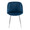 Fran Contemporary Chair in Chrome and Blue Velvet- Set of 2 — front view