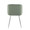 Fran Contemporary Chair in Chrome and Sage Green Velvet- Set of 2 — back view