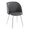 Fran Contemporary Chair in Chrome Metal and Grey Faux Leather- Set of 2 — product view