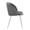Fran Contemporary Chair in Chrome Metal and Grey Faux Leather- Set of 2 — side view