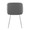 Fran Contemporary Chair in Chrome Metal and Grey Faux Leather- Set of 2 — back view