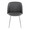 Fran Contemporary Chair in Chrome Metal and Grey Faux Leather- Set of 2 — front view