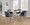 Fran Contemporary Chair in Chrome Metal and Grey Faux Leather- Set of 2 — lifestyle photo 2