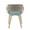 Fortunato Mid-Century Modern Dining/Accent Chair in Light Grey Wood with Aqua Fabric — back view