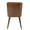 Galanti Mid-Century Modern Dining/Accent Chair in Walnut Wood and Brown Faux Leather- Set of 2 — back view