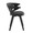 Gardenia Contemporary Dining/Accent Chair with Swivel in Black Wood and Black Faux Leather — side view