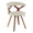 Gardenia Mid-Century Modern Dining/Accent Chair with Swivel in Walnut and Cream Fabric — product view