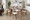 Gardenia Mid-Century Modern Dining/Accent Chair with Swivel in Walnut and Cream Fabric — lifestyle photo 5