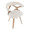 Gardenia accent chair in Whitewashed Wood, Cream Fabric, top view, featuring swivel and upholstered seat