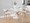 Gardenia Farmhouse Dining/Accent Chair in Whitewashed Wood and Cream Fabric — lifestyle photo 2