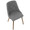 Giovanni Mid-Century Modern Dining/Accent Chair in Walnut and Grey Quilted Pu — lifestyle photo 1