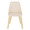 Giovanni Contemporary Accent/Dining Chair in Natural Wood and Cream Faux Leather- Set of 2 — front view