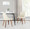 Giovanni Contemporary Accent/Dining Chair in Walnut Wood and Cream Faux Leather- Set of 2 — lifestyle photo 1