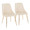 Giovanni Contemporary Accent/Dining Chair in Gold Metal and Cream Faux Leather- Set of 2 — pair view